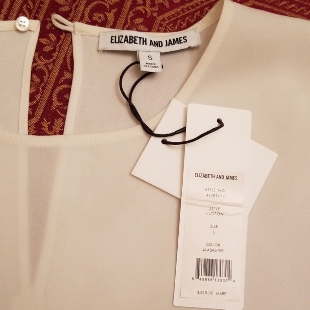 Nwt Elizabeth and James crepe fringe top - Picture 7 of 8